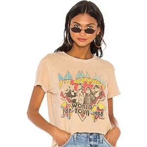Def Leppard World Tour Tee in Camel